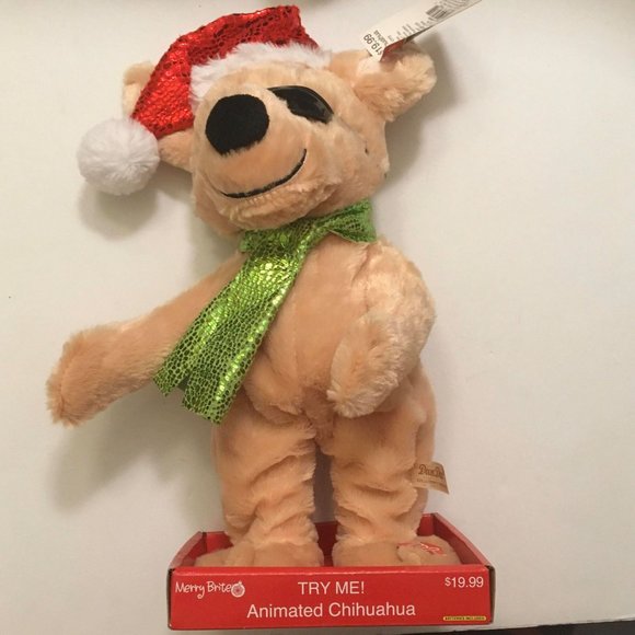 NWT- Animated Christmas Dancing Chihuahua